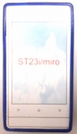 Funda gel silicona Sony xperia Miro st23i azul
